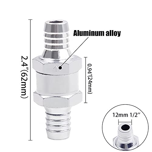 Joywayus 1/2" Fuel Non Return One Way Check Valve Petrol Diesel #TOP1
