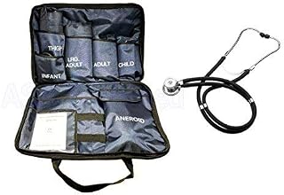 5 Cuffs Blood Pressure Aneroid Sphygmomanometer Cuff System + Black Stethoscope All Sizes