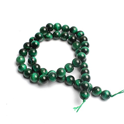 Natural Green Tiger Eye Gemstone Round Loose Beads For Jewelry Making Findings Accessories 1 Strand 15 Inches (8Mm) #TOP2