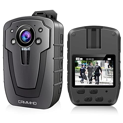 CAMMHD C8-128G Body Cam Polizia 2K con Visione Notturna