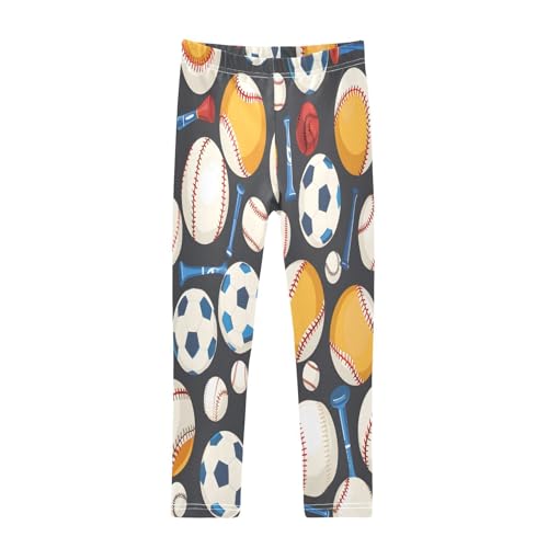 Toddler Girls Leggings Printed Yoga Pants Leggings Baseball Soccer for Kids