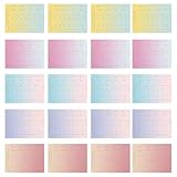 CALLARON 彩色グラデーション日付 月インデックスステッカー 20枚入り インデックスタブ リマインダーステッカー 分類ラベル ジャーナルやノ