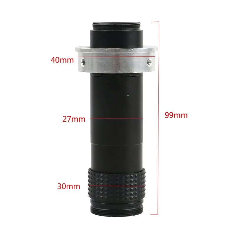 Dimensions of the 1X-130X Adjustable Zoom Microscope Lens