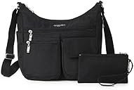 Baggallini womens Everywhere Bagg Crossbody Women 11x9 Lightweight Nylon Hobo Water-resistant Travel Bag W/Rfid