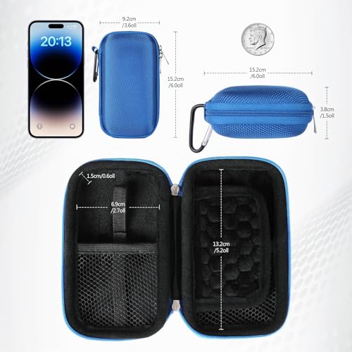 AGPTEK Schutzhülle für MP3-Player, (4 Zoll/2,4 Zoll), MP3 Tasche mit Metall-Karabinerhaken, für MP3 MP4 iPod Nano, iPod Shuffle, Balu