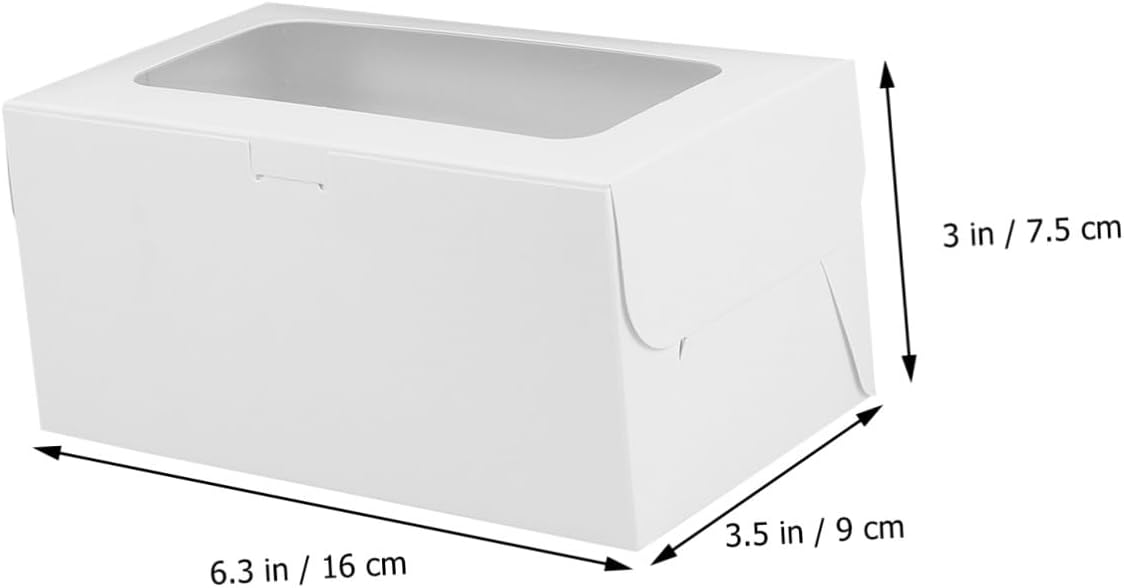 BESPORTBLE 10pcs Egg Tart Packaging Boxes with 2 Compartments, Food-grade Paper Dessert Boxes for Cupcake Wrapping and Cake Packing, Portable Baking Container for Parties and Home Use