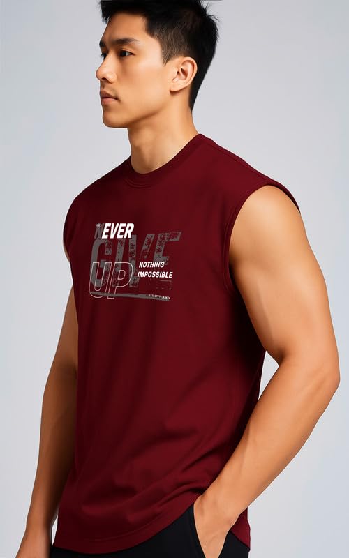Image of JUARI BE A GENTLEMAN Men's Sleeveless Tank Top Premium Cotton Blend Muscle Fit Gym Vest | Casual Summer Shirt | Breathable & Lightweight Fitness Wear for Gym, Running & Daily Use