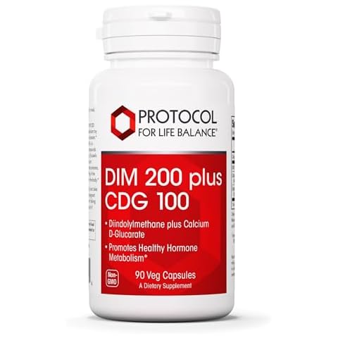 Protocol DIM 200 Plus CDG - 200mg DIM - Calcium & DIM Supplement - for Cleanse Detox & Hormone Metabolism - Calcium D Glucarate - Non-GMO & Kosher - 90 Veg Caps Cover