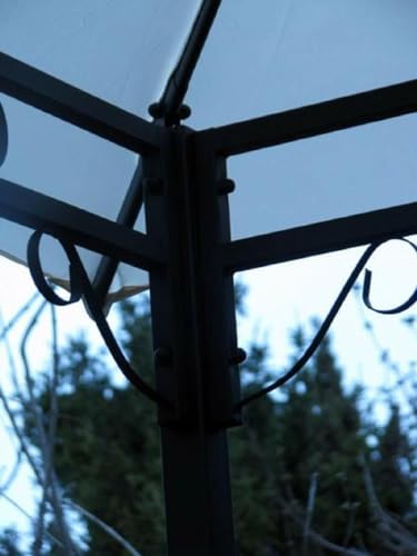 Top Telo di Copertura per Gazebo Ricambio 3x3mt Beige con Airvent aggancio spigoli Solo Telo - 4