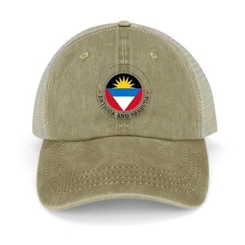 Yelolyio Casquettes de baseball drapeau Antigua-et-Barbuda Casquettes de baseball Antigua-et-Barbuda Casquettes en coton Chapeau de soleil Casquettes patriotiques pour hommes et femmes Casquettes en