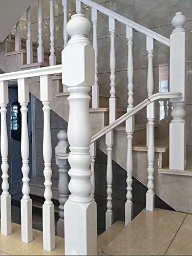 White Wooden Balusters for Staircase - Set of 1/4/10/20, Durable Banister Spindles for Deck Railing & Stairway Remodeling, Perfect for Home Renovation