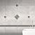 Pewter Nickel Metallic 4" X 4" Focus Resin Decorative Insert Accent Piece Tile (Set of 4 PCS/Box)