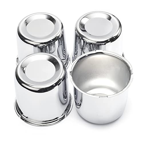 4Pcs 3.31 inch Wheel Center Caps Push Through Trailer Wheel Center CapsCenter Bore Truck Trailer RV SUV Wheels Rims Chrome Hub Covers, 3.31in Bore, 3.03in Tall