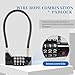 EASTDEER Combination Lock Cable Lock with 4 Digits Cabinet Lock with 7
