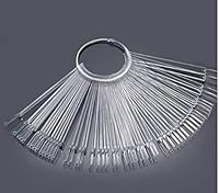 50 Stück Nail Art Tips Ring Stick, Pkouocry Transparent Farbe Karte Platten Nagellack Display Ring Sticks, Nagel Salon Übungen Display Nail Tips für Display und Praxis DIY Nail Art