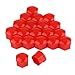 Aramox Wheel Nut Rim Cover, 20pcs 21mm Nut Car Wheel Auto Hub Screw Anti-Theft Cover (Red)