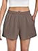 AUTOMET Womens Sweat Shorts Trendy Casual Athletic Running Summer Vacation Outfits Comfy 2025 Fashion Workout Clothing Coffee S