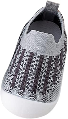 Image of Baby Toddler First Walker Shoes Kids Trainers Lightweight Breathable Walking Slip On Sneakers Non Slip Soft Sole Slippers Indoor Outdoor Boys Girls