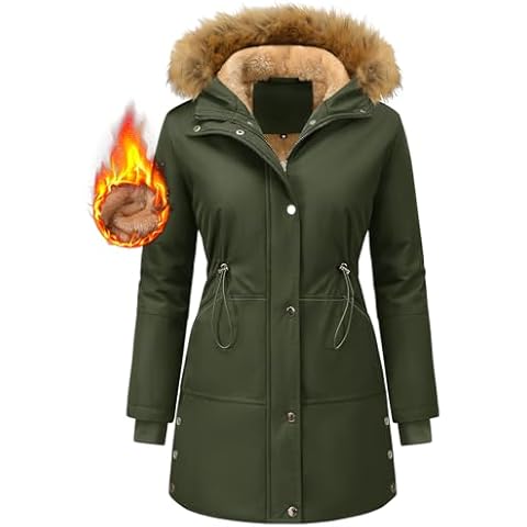 UMIPUBO Women's Fleece Lined Parka Coat Cover