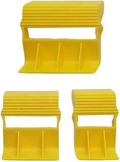 Compact Tape Dispenser 3PC Plastic Masking Tape Cutter Tool for -Handed Use, Handheld Tape Dispensing Tool with Built-in Cutter, Yellow