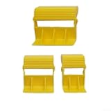 Compact Tape Dispenser 3PC Plastic Masking Tape Cutter Tool for -Handed Use, Handheld Tape Dispensing Tool with Built-in Cutter, Yellow