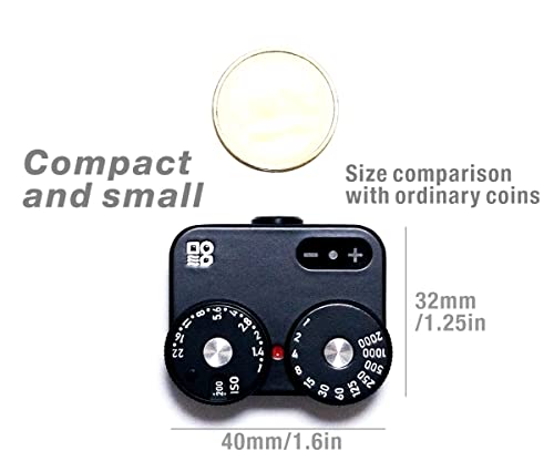 DOOMO MADE Light Meter, Meter D,Shoe Mounted Meter for Vintage Cameras(Chrome), Black-paint, Chrome