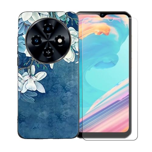 pFZZSZSP[X Kp Oukitel C5 2025 + KXXN[یtB Aȃ\tgVRP[XیTPUJo[̃P[XJo[p Kp Oukitel C5 2025 (6.52") - LLM40