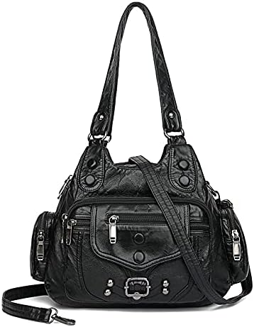 Hobo Shoulder Bags- Small Purses for Women Ladies Shoulder Bags Vegan Leather Multi-Pocket Handbags Designer Tote Bag