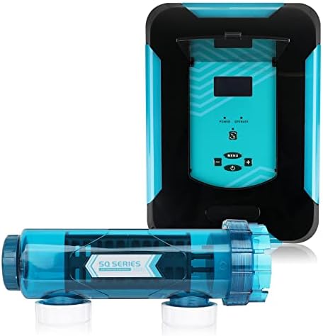 Sq30 Saltwater Pool Chlorinator System for 40,000 Gallon Pools, Sq30 Saltwater Pool System Produces 25g/H of Chlorine, Salt Chlorine Generator with Independent Control Panel, Salt Cell with Panel