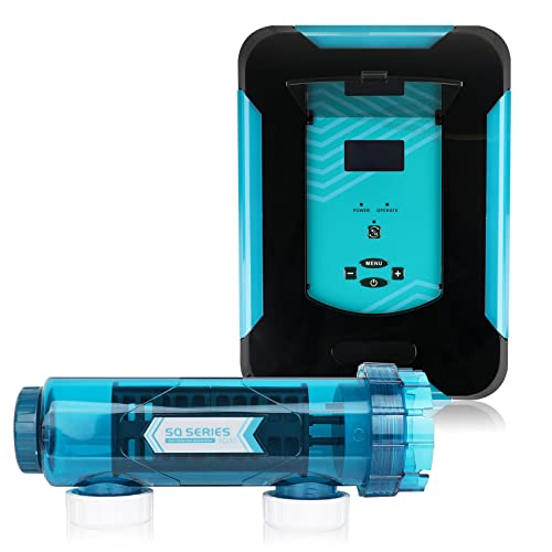 Sq30 Saltwater Pool Chlorinator System For 40,000 Gallon Pools, Sq30 Saltwater Pool System Produces 25G/H Of Chlorine, Salt Chlorine Generator With Independent Control Panel, Salt Cell With Panel #TOP28