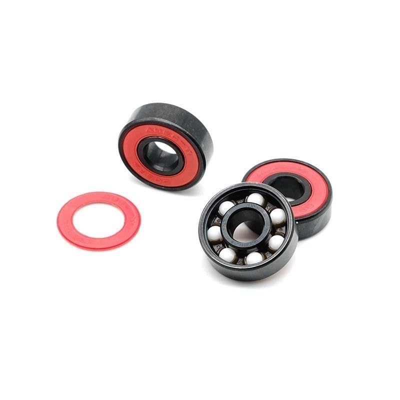 8 szt./zestaw 608RS ILQ-11 czarne łożysko uszczelniające ABEC-11 do deskorolki i hulajnogi 608 2RS łożysko kulkowe miniaturowe łożysko kulkowe(S608RS CB)
