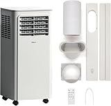 SHINCO Climatiseur mobile, 7000 BTU 2,05kW, Refroidir&Ventilation&Déshumidification, taille de la pièce jusqu'à 54m³(18㎡), Climatiseur mobile avec tuyau d'évacuation et tuyau de vidange, mode sommeil
