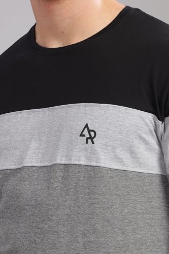 Image of ADRO Full Sleeve Tshirt for Men | Colorblock T Shirt for Men | 100% Cotton Tshirt | Full Sleeve Regular Fit T-Shirt | Men's Full Sleeves T Shirts