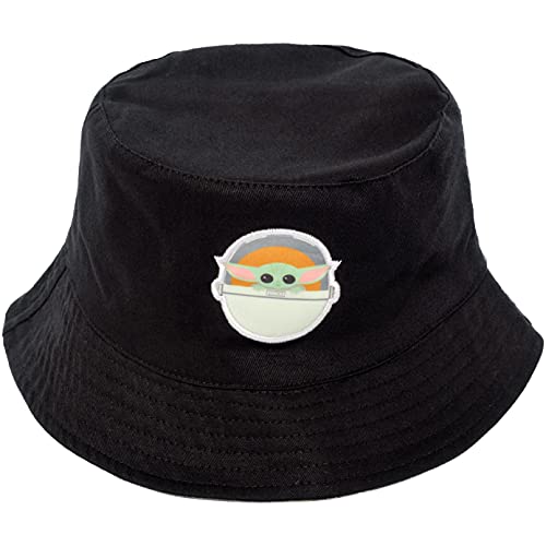 Image of Concept One Star Wars The Mandalorian The Child Speedy Cotton Bucket Hat, Black and Olive, One Size