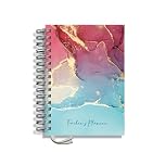 Teacher Planner 2026-2027 A5 size by Pirongs | 6 Lesson Planner for Teachers | Page a day | Undated - Rose Tide