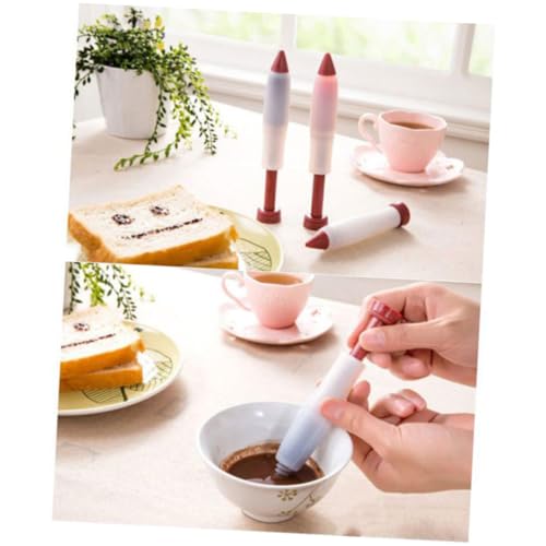 TOYANDONA 3 pezzi Penna Decorazione Silicone per Dolci Penna Scrivere Sulle Torte e Biscotti Strumento Facile da Usare per Glassa Cioccolato e Creazioni Pasticcere Fai da Te