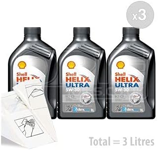 Shell Helix Ultra ECT C3 5W-30 Pure Plus Fully Synthetic Car Engine Oil - 550042821-3 - Service Pack: 3 litres