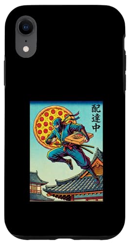 Ninja Pizza Delivery Ukiyo-e Pop Art Woodblock Foodie Japane �X�}�z�P�[�X iPhone XR �p