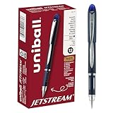 uni-ball Jetstream Ballpoint Pens, Fine Point (0.7mm), Blue, 12 Count