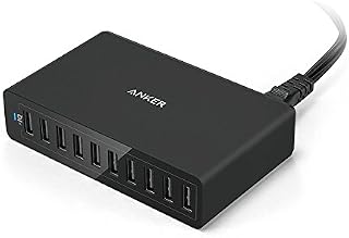 Anker 60W 10-Port USB Wall Charger, PowerPort 10 for iPhone Xs/XS Max/XR/X/8/7/6s/Plus, iPad
