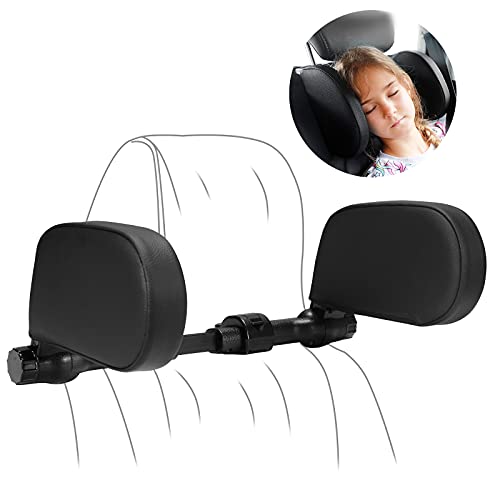 Yoocaa Reposacabezas de coche para niños, 180 °, ajustable, instalación rápida, para niños y adultos (negro) Cover