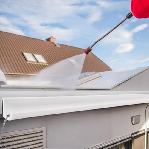 Honseadek Self- Canaleta de lluvia tipo J con material TPE para drenaje de agua de techo de coche, caravana y barco, tira flexible de desviación de agua de lluvia en color blanco, 5 m