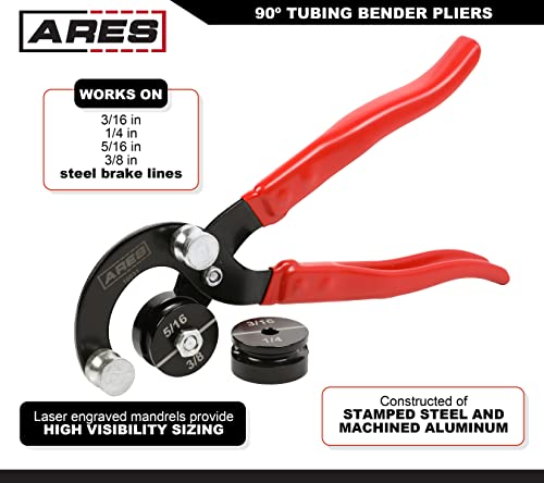 Image of ARES 10031 90-Degree Tubing Bender Pliers - 3 /16 to 3 /8-In Brake /Fuel