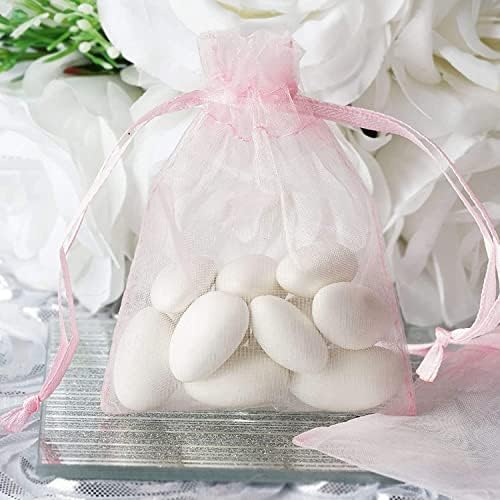 Esteopt 15 x 20 cm Organza Bags, Colourful, Large, Gift Jewellery Bags, for Wedding Favours, Pack of 50