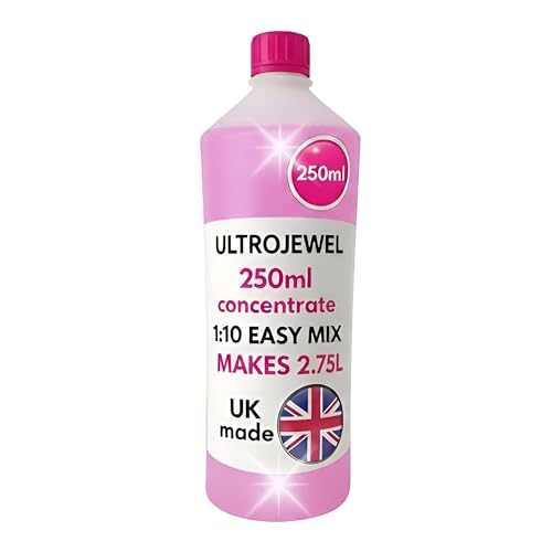 Allendale Ultrasonics Ultrasonic Jewellery Cleaner 250ml - Professional Jewellery Cleaning Solution for Gold Silver Watches & Glasses - Ultrasonic Cleaning Fluid Makes 2.75L Made in Britain