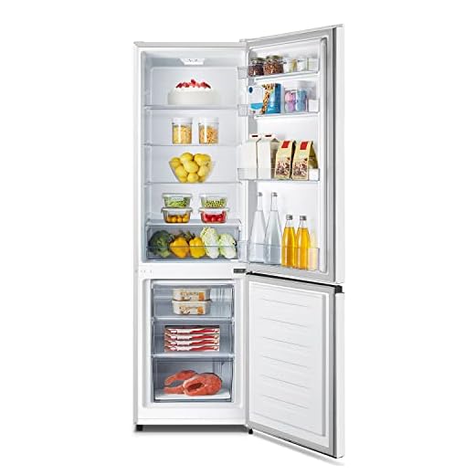 Hisense RB343D4CWF - Frigorífico Combi, Capacidad 269 L con 180 cm Alto,Cajón Verduras, 4 Estrellas Congelador, Puerta Reversible, Silencioso 39dB