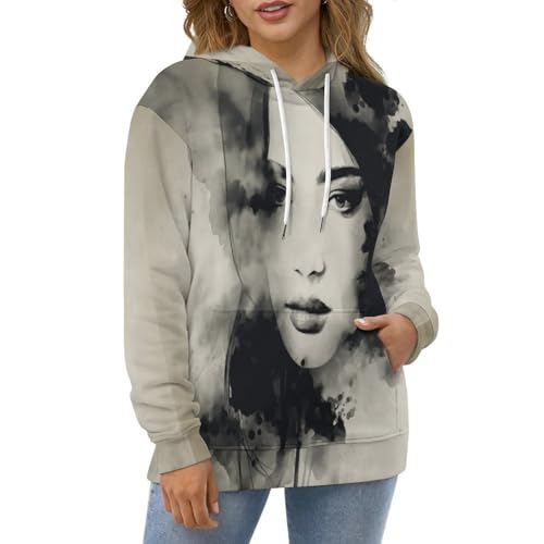 Sweat à capuche nouveauté imprimé 3D pull gris graphique pour vêtement de sport de couple - 2