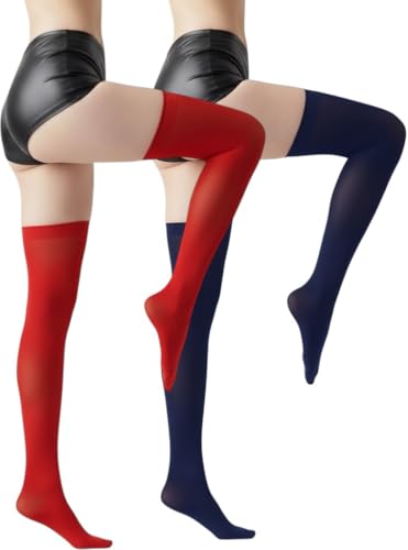 Image of ToBeInStyle Women's Nylon Thigh High Schoolgirl Opaque Stockings