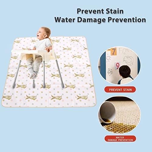 Tapete Splat para bebê, 43,3 X 43,3 pol., Evite Escorregar, à Prova D'água, Fácil Limpeza, Multifun