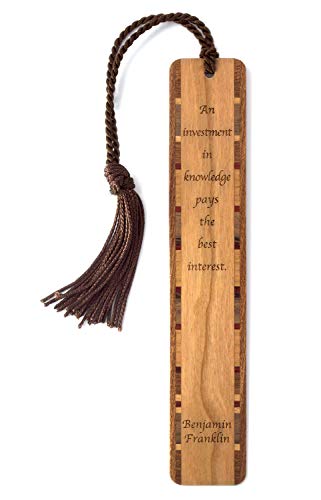 Benjamin Franklin Wooden Bookmark